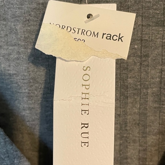 SOPHIE RUE Grey Ribbed V-Neck Surplice Long Sleeve Crop - Picture 6 of 7